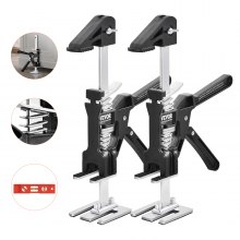 VEVOR Labor Saving Arm Jack, 2 PCS Bearing Capacity 200 lbs, Lifting up to 4.7", Hand Lifting Jack Tool with Magnetic Level, Door Panel Lifting Cabinet Jack for Door, Window, Furniture, Woodworking
