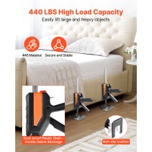 Labor Saving Arm Jack 2 PCS 440lbs Capacity 2 Modes Lifting up to 7.7" Black