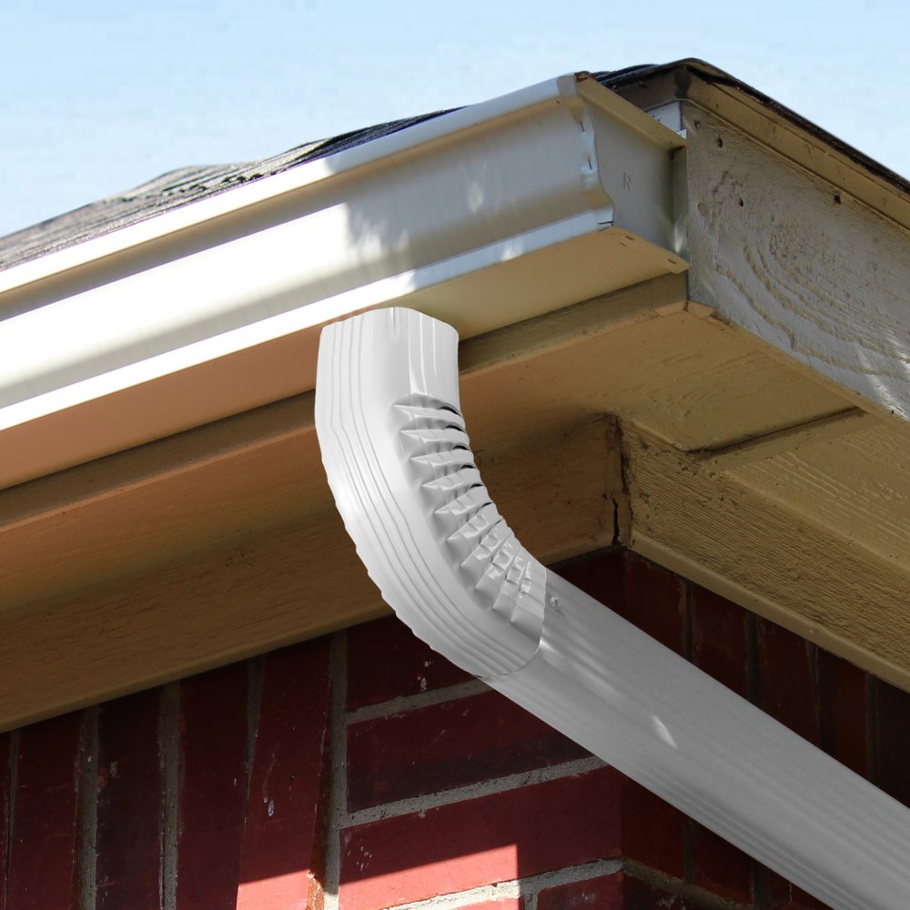 VEVOR Downspout Gutter Elbow, fits 3x4 Inch Style A L-Shaped, Interface Size 3.1x4.3 in / 78x108 mm, Aluminum Alloy 90 Degree Gutter Elbow, for Residential, Commercial Building, Industrial Warehouse