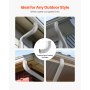 Downspout Gutter Elbow 90 Degree for 3x4 inch Style A L-Shaped Downspout White