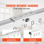 VEVOR Ceiling Curtain Track Set 11.8 FT/3.6 Meter Room Divider with Hooks White