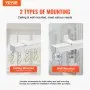VEVOR Ceiling Curtain Track Set 17.7 FT/5.4 Meter Room Divider with Hooks White