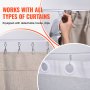 VEVOR Ceiling Curtain Track Set 9.9 FT/3 Meter Self Adhesive Room Divider White