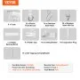 VEVOR Ceiling Curtain Track Set, 9.9 FT/3 Meter, Self Adhesive, No Drill Ceiling Track System for Curtains, Room Divider Curtain Track Ceiling Mounted for Living Room with Hooks and Hardware, White