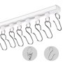 VEVOR Ceiling Curtain Track Set 9.9 FT/3 Meter Self Adhesive Room Divider White