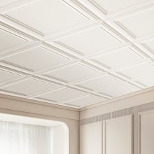 VEVOR Ceiling Tiles 48-Pack 50X50cm Polystyrene Easy Installation Glue-up