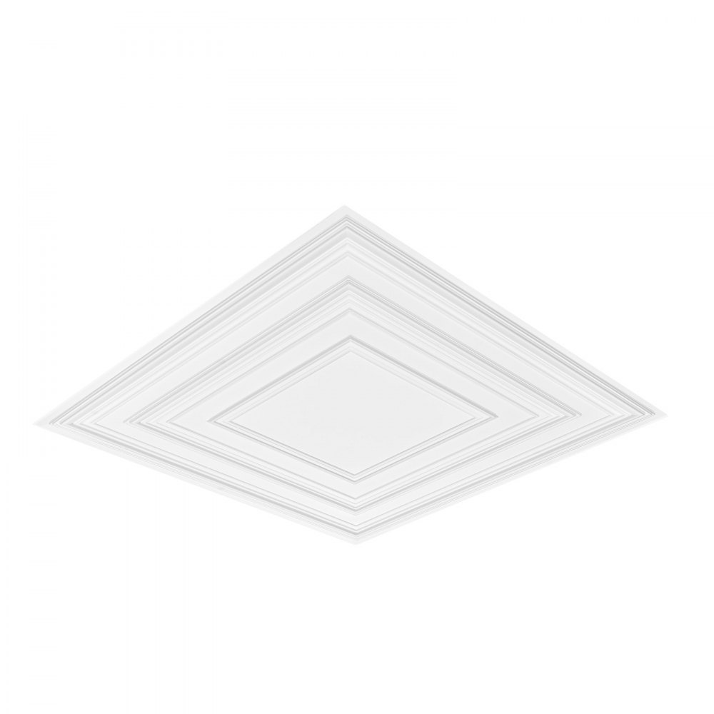 VEVOR Ceiling Tiles 12-Pack 60.5X60.5cm PVC Easy Installation White Peg Pattern