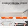 VEVOR Ceiling Tiles 12-Pack 61 cm x 61 cm PVC Easy Installation White Peg Pattern