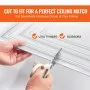 VEVOR Ceiling Tiles 12-Pack 61 cm x 61 cm PVC Easy Installation White Peg Pattern