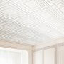 Plăci de tavan VEVOR, pachet de 12, 61 cm x 61 cm, PVC, instalare ușoară, model cu cuie albe