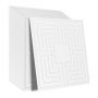 VEVOR Takplattor, 12-pack 24 x 24 tum, Nedsänkta takplattor av premium PVC-skiva, enkel installation/skärning av plastlimmade takplattor, takbeklädnad för hem-/kontorsdekoration, vitt ekomönster
