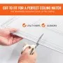 VEVOR Ceiling Tiles, 12-Pack 24 x 24 in, Drop Premium PVC Sheet, Easy Installation/Cutting Plastic Glue-up Tile, Covering for Home/Office Decoration, White