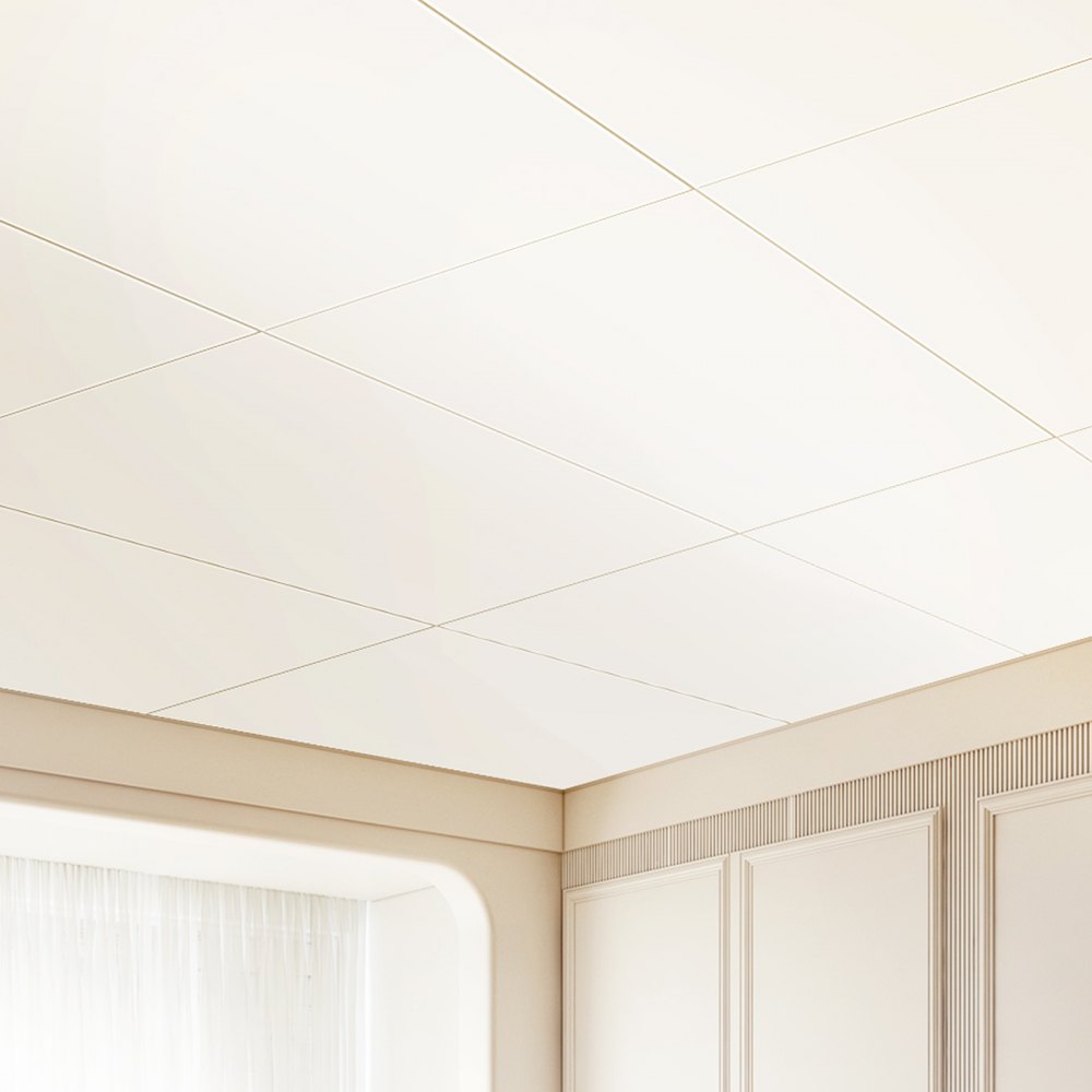 VEVOR Ceiling Tiles, 10-Pack 24 x 24 in, Drop Ceiling Tiles Premium PVC Foam Sheet, Fire-Rated & Good Flexibility & Easy Installation, Ceiling Covering for Home/Office Decoration, Smooth White