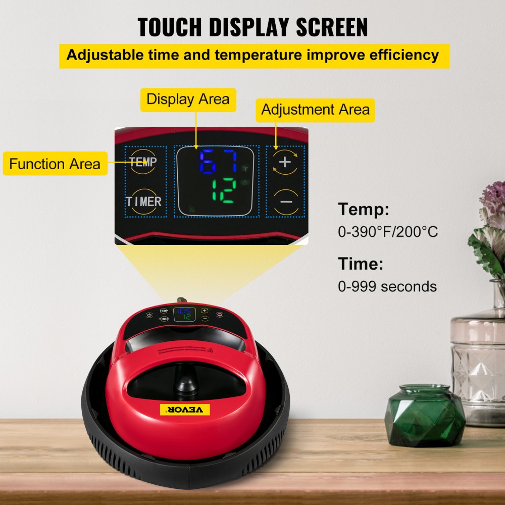 Heat Press Heat Press Machine For t Shirts Easy Mini Press Black & Red 12x10