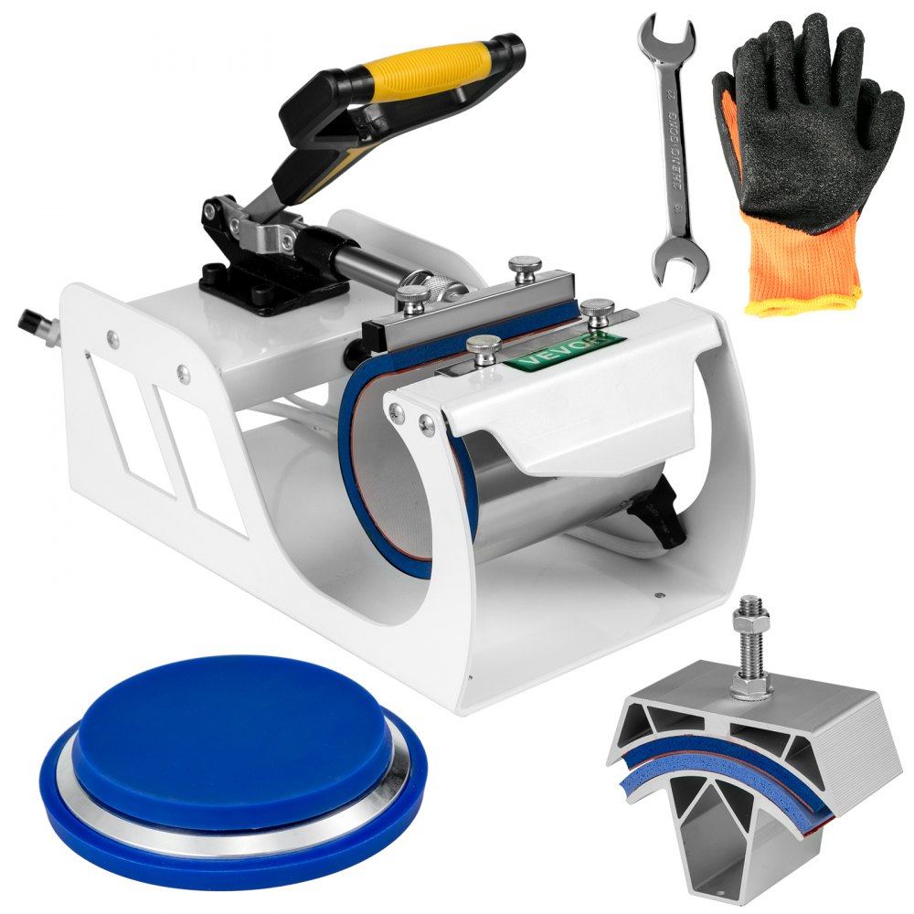5 in 1 Heat Press 15x12 Heat Press Machine White For T-shirt Mug Plate And Cap