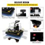 VEVOR 15x12Inch Heat Press Machine 5 in 1 Heat Press 30x38cm Professional Multifunctional Upgraded Heat Press Machine Heat Press Digital Hot Sublimation Machine for Mug Plate and Cap Transfer