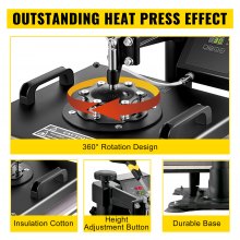 5 In 1 Heat Press 15"x15" Transfer Cap 53" Vinyl Cutter Plotter Cutting 3 Blades