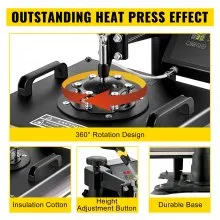 5in1 Heat Press 15"x15" 28" Vinyl Cutter Plotter T-shirt Sticker Print Usb Port