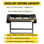 Vevor 5 em 1 máquina de transferência de imprensa térmica 38x38cm com 34 "cortador de vinil plotter máquina kit arte artesanato impressora sublimação (34"/870mm)