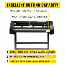VEVOR 5 i 1 värmepressöverföringsmaskin 38x38cm med 34" Vinyl Cutter Plotter Machine Kit Art Craft Printer Sublimation(34"/870mm)