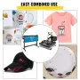 VEVOR 6 In 1 Mug Hat Heat Press & 53 Inch Vinyl Cutter Machine w/ Floor Stand