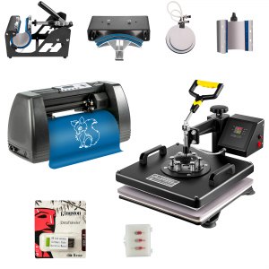 Máquina de prensa térmica con cajón deslizante de 15 x 15 pulgadas para  camiseta con panel de control digital, impresora de sublimación industrial