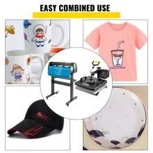 Heat Press 6 In1 Sublimation Machine 15"x15" + Vinyl Cutter 28" Plotter Cutting