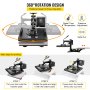 VEVOR Heat Press 8 in 1 Heat Press Machine 38x38cm Heat Transfer Press 15x15Inch T-shirt Press Mulitifuctional  Sublimation Machine for T-shirt Mug Hat Plate Transfer