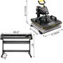 VEVOR 8 In 1 Heat Press Sublimation Machine & 53" Vinyl Cutter Cutting Plotter