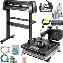 VEVOR 8 In 1 Heat Press Sublimation Machine & 28" Vinyl Cutter Cutting Plotter