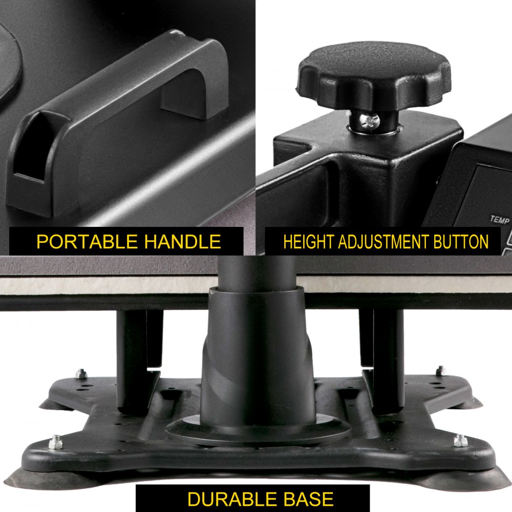 VEVOR Heat Press 6 in 1 Heat Press Machine 38x38cm Heat Transfer Press 15x15Inch T-Shirt Press Mulitifuctional Sublimation Machine for T-Shirt Mug Hat Plate Transfer
