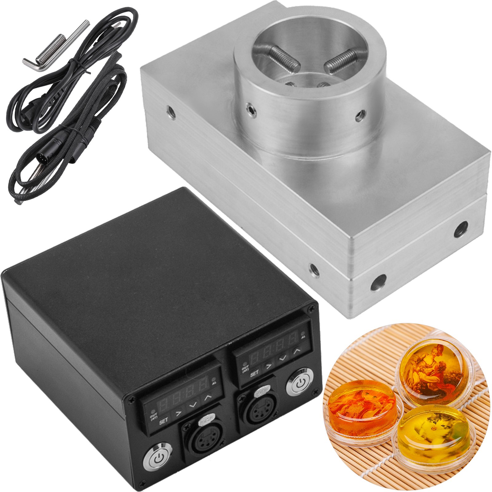 4"x7" Rosin Press Plate Kit Singler Layer Controller Dual Pid With Heating Rod