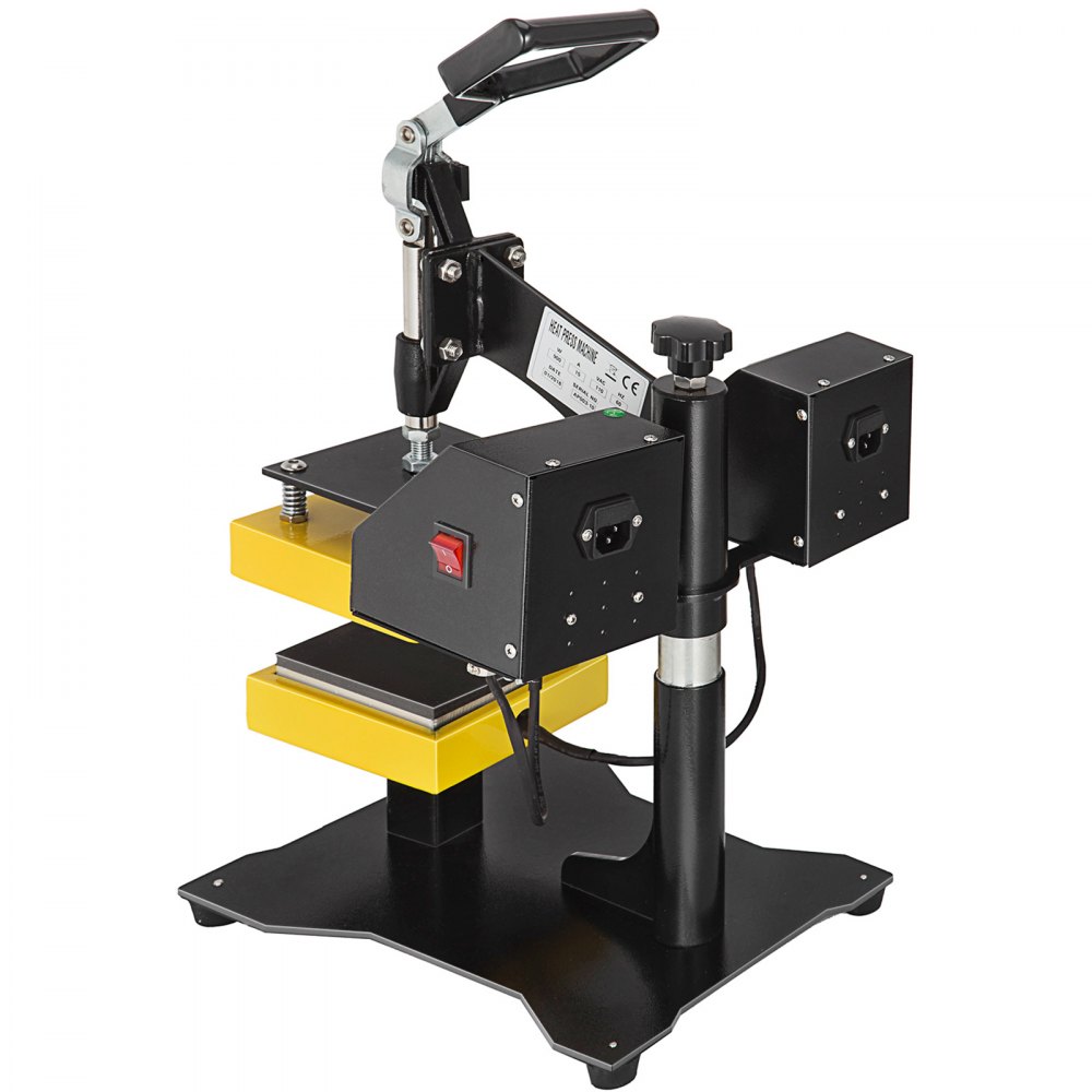 5"x5" Clamshell Style Heat Press Dual Element Heating High Pressure