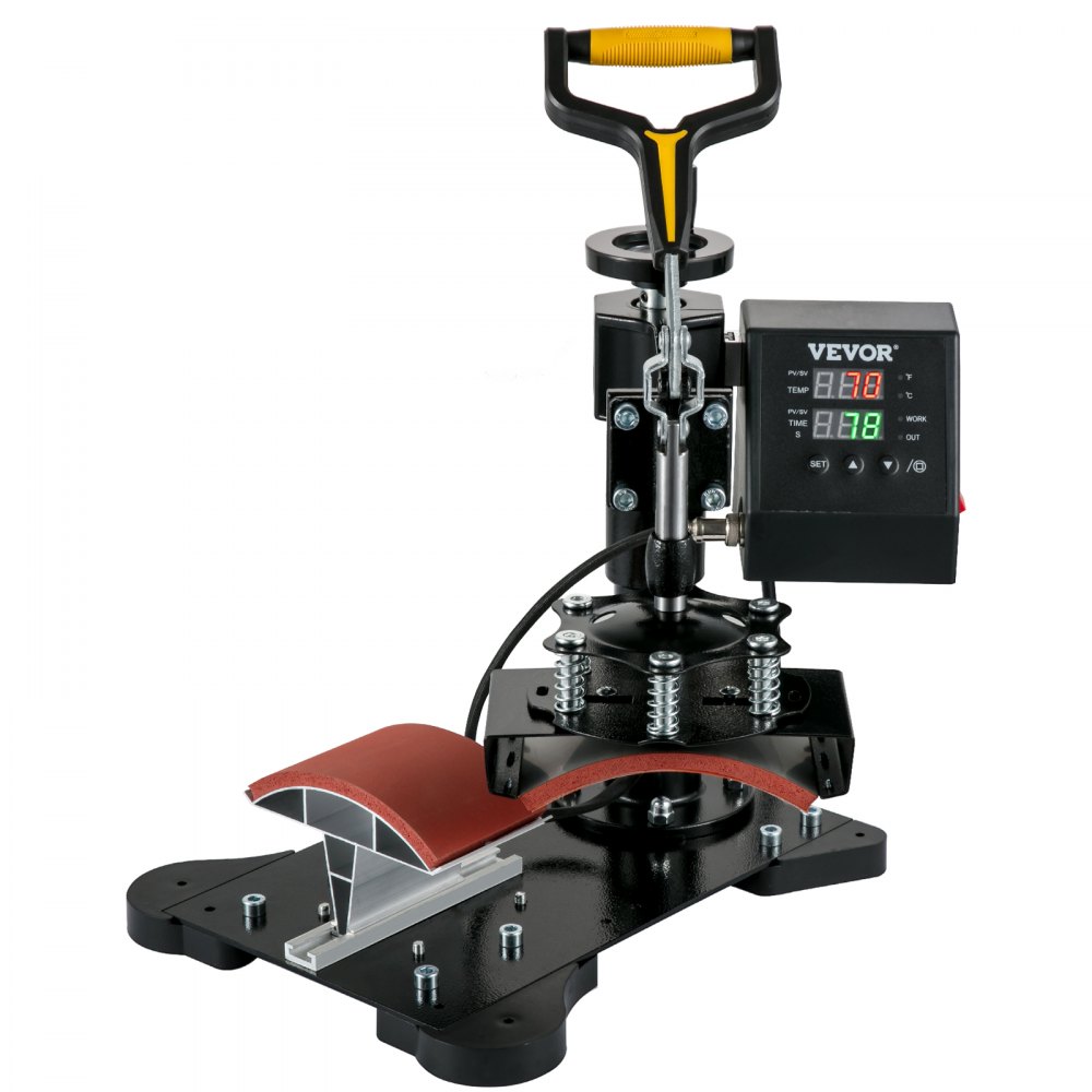 VEVOR Cap Press, 3.1 x 5.5 inch Hat Press Machine, Dual Digital Control, Hat Heat Press Machine, Durable Heat Press for Hats Baseball Hat Caps