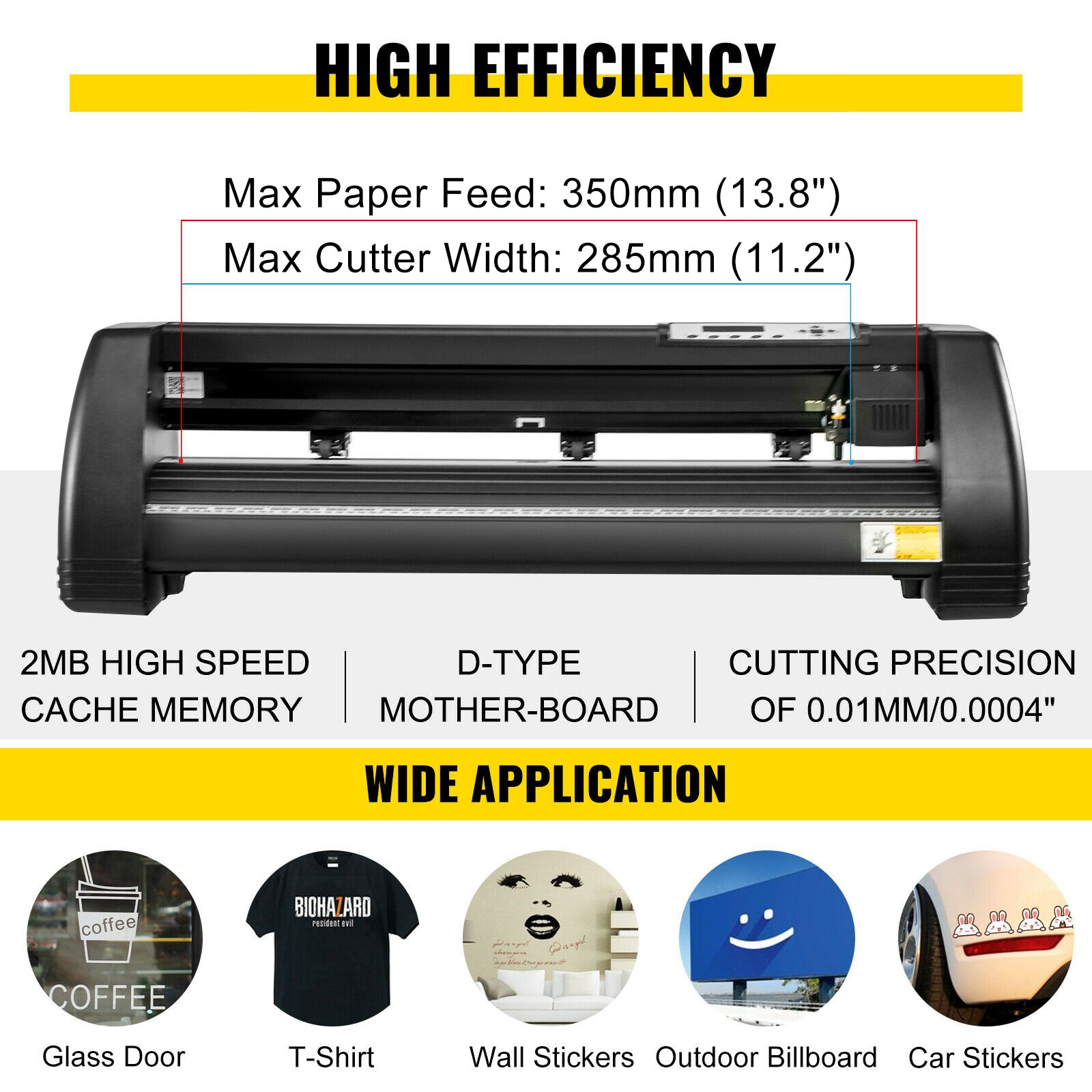 VEVOR HP230-B 12"x10" Dual Digital T-Shirt Heat Press Machine + 14" Vinyl Cutting Plotter With SIGNMASTER Software