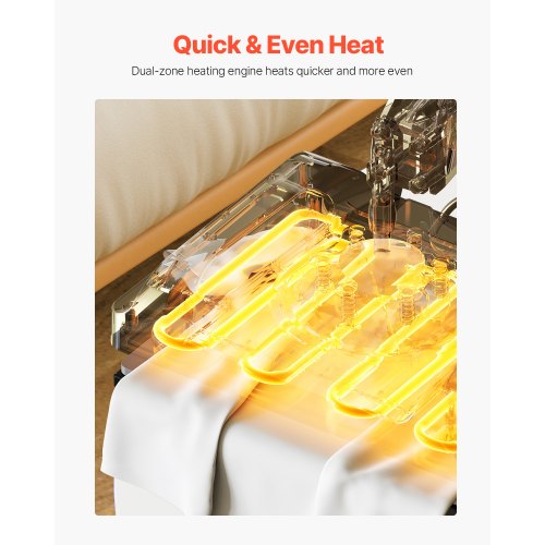 VEVOR Heat Press 12" X 10" Swing Away Heat Press Machine Daul Digital Display Heat Press Machine for T-Shirt Sublimation Transfer Machine (12x10")