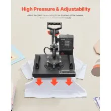 VEVOR Heat Press, 12x10Inch T-Shirt Press Machine, T-shirt Press Heat Press 30x23cm Printing Machine Heat Transfer Sublimation Machine for T-shirts