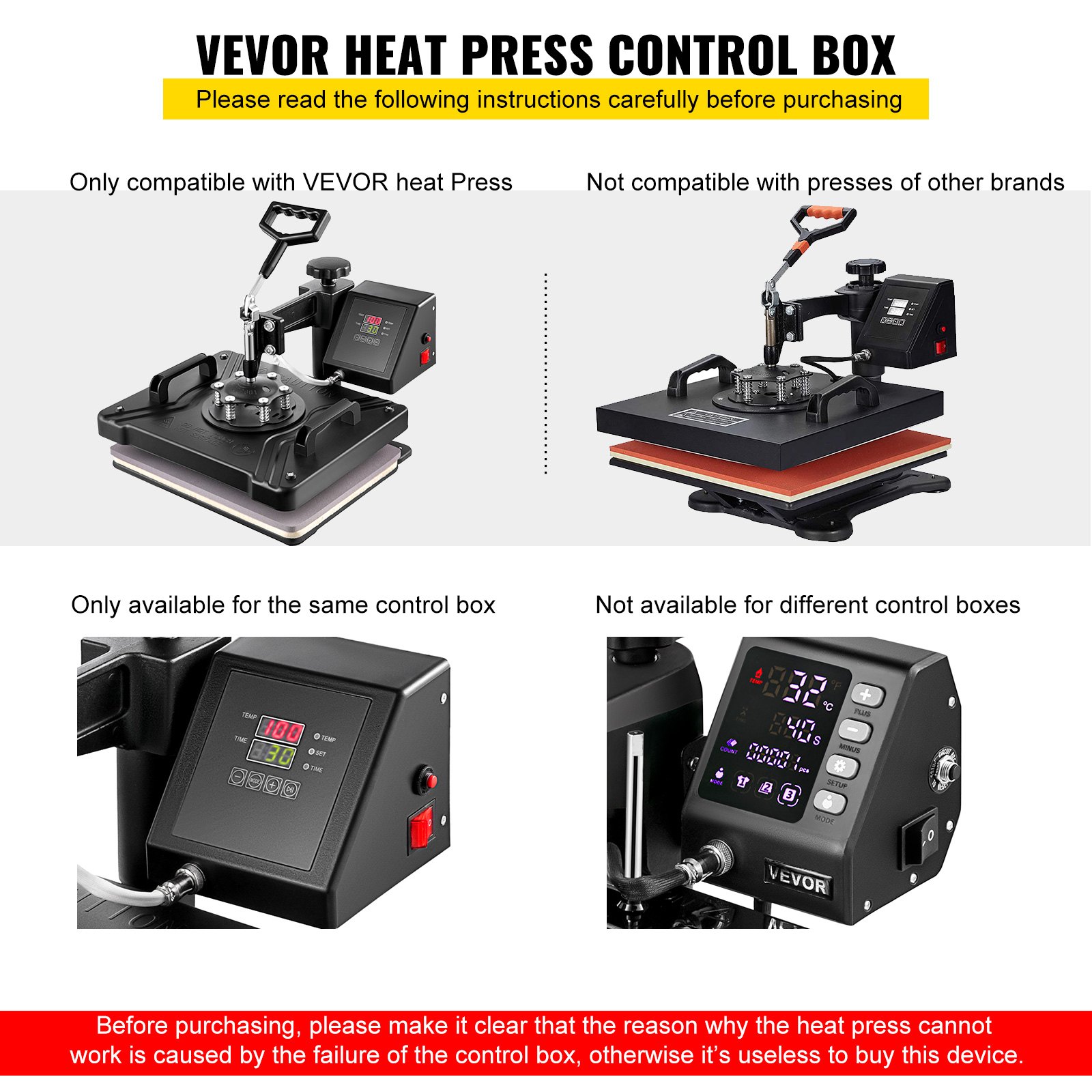 Control Box Heat Press 1250w Digital Lcd Controller T-shirt Mug Plate Cap