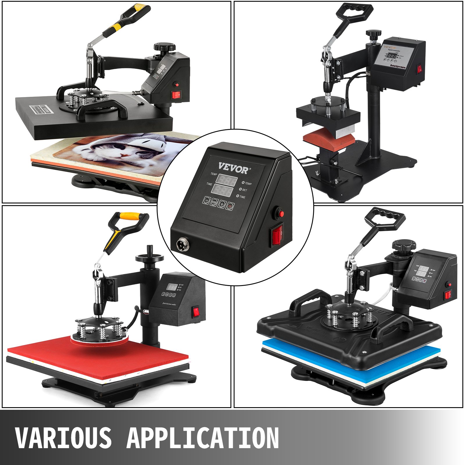 Control Box Heat Press 1250w Digital Lcd Controller T-shirt Mug Plate Cap