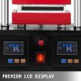 VEVOR Heat Press Machine Hand Crank Heated Plates 0-250 ℃ & 0-999 Seconds Manual Heat Transfer, Swing-Arm Element Heating Plates 110V 2.4'' x 4.7'' each (6 X 12 cm) Dual Heating Elements
