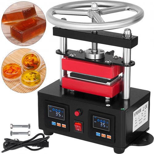 New Professional Rosin Press Hand Crank Duel Heated Plates 6X12 CM (2.4"X4.7")