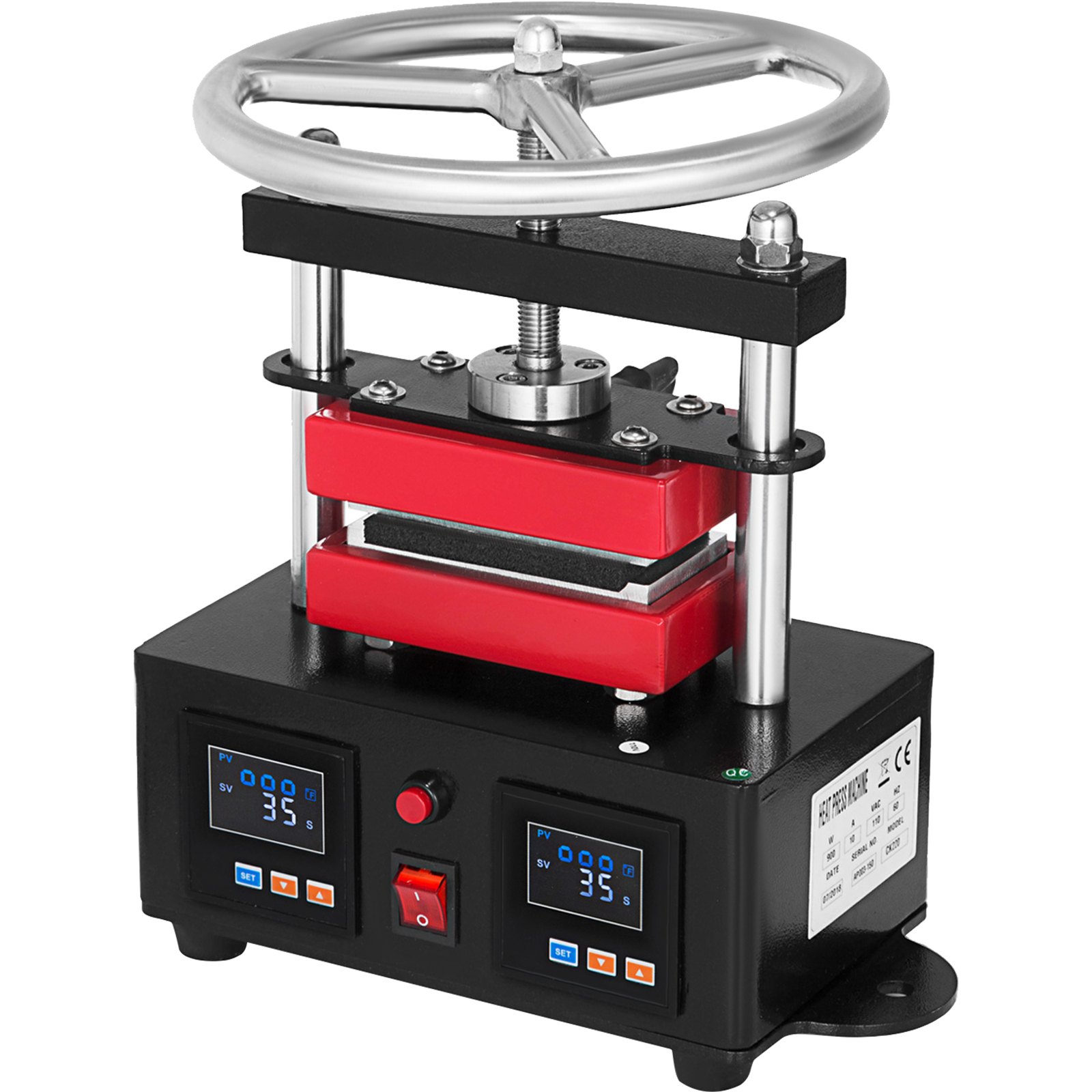 New Professional Rosin Press Hand Crank Duel Heated Plates 6X12 CM (2.4"X4.7")