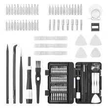 VEVOR Screwdriver Set, 59-Piece Small Precision Screwdriver Set with Phillips, Flat Head, Torx, Pentalobe Bits, Tweezer for Men, Mini Cleaning Repair Tool Kit for iPhone, MacBook, Laptop, Computer