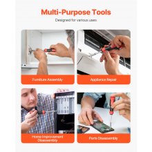 13-Piece Screwdriver Set Magnetic Handle Torx Phillips Hand Tools for Sockets