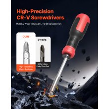 13-Piece Screwdriver Set Magnetic Handle Torx Phillips Hand Tools for Sockets