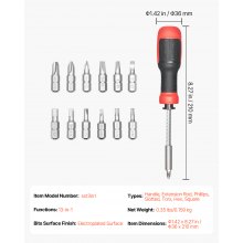 13-Piece Screwdriver Set Magnetic Handle Torx Phillips Hand Tools for Sockets