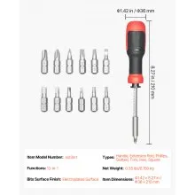 13-Piece Screwdriver Set Magnetic Handle Torx Phillips Hand Tools for Sockets