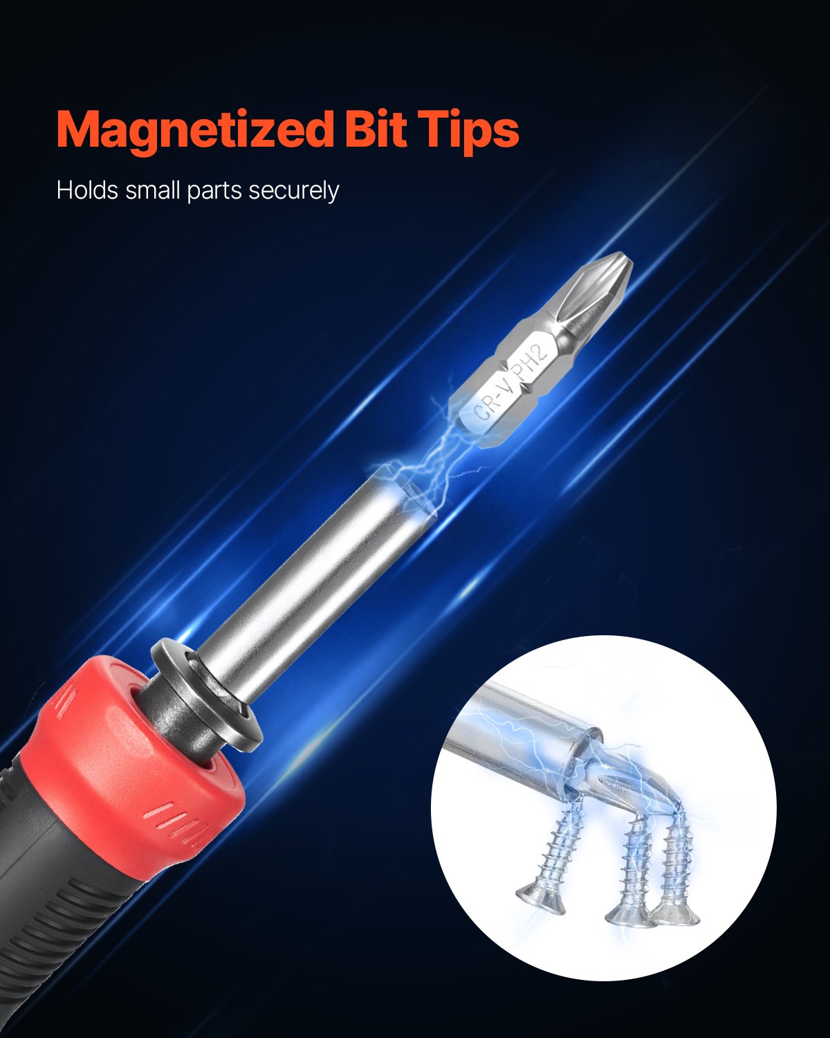 VEVOR Screwdriver Set, 13 in 1 Magnetic Multi Bit Mini Nut Driver Set, Phillips, Flat Head, Torx, Square Bits for Men, Manual Precision Repair Tool Kit for Sockets, Furniture, Home Appliances, Cars