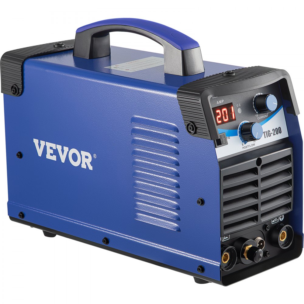 VEVOR TIG-200C, 200 Amp TIG/MMA ARC 2-in-1 Welder HF IGBT DC Inverter Welding Machine for Welding Steel, Titanium and Copper Alloys