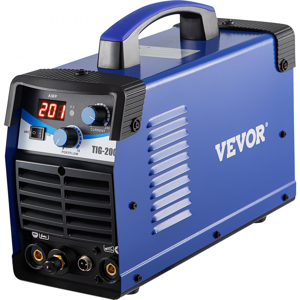 VEVOR TIG-200C, 200 Amp TIG/MMA ARC 2-in-1 Welder HF IGBT DC Inverter Welding Machine for Welding Steel, Titanium and Copper Alloys